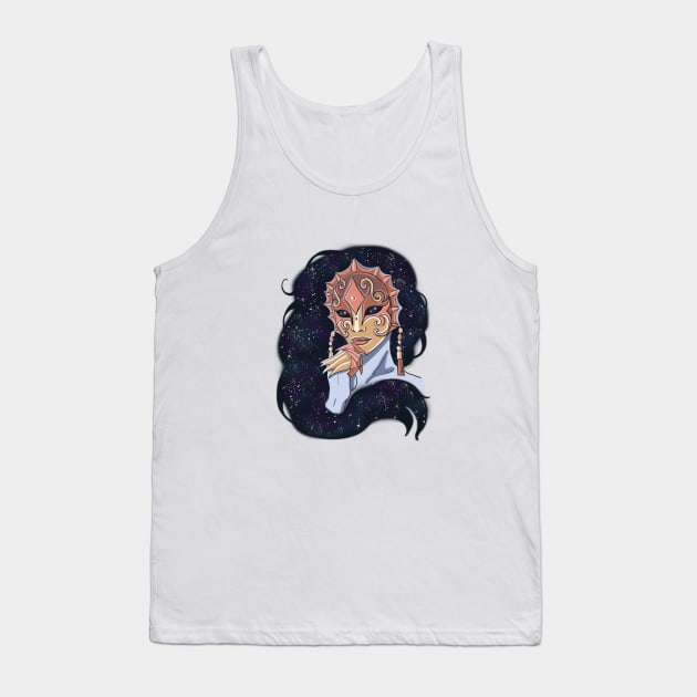 Cosmic Lady in a Mask Tank Top by KMogenArt